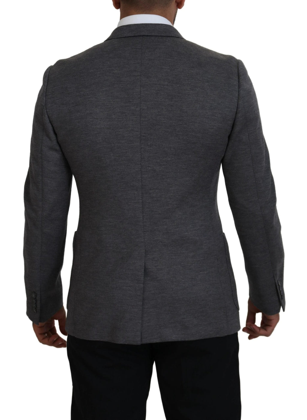 Dolce & Gabbana Gray Wool Stretch Slim Fit Jacket Blazer by Dolce & Gabbana