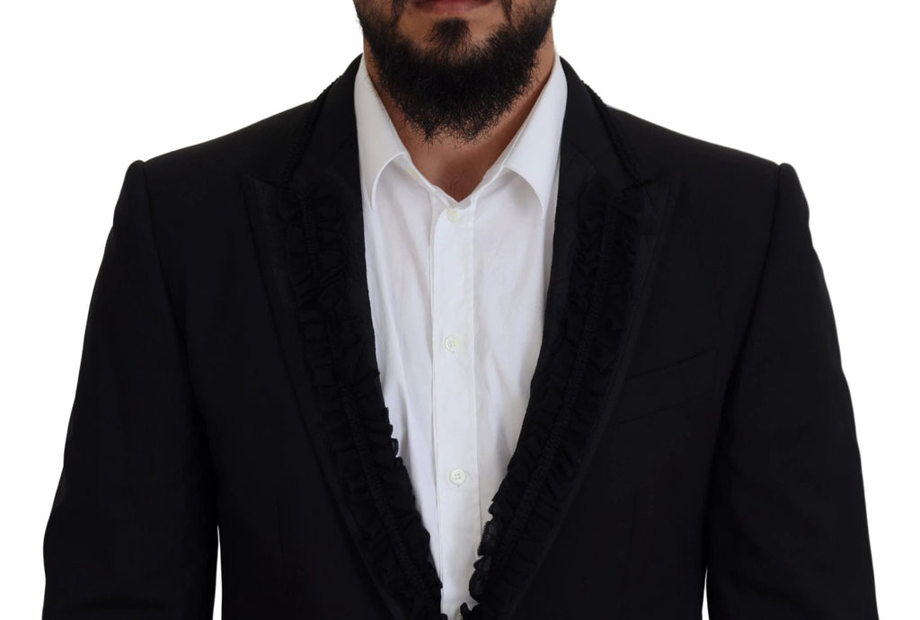 Dolce & Gabbana Black MARTINI Slim Fit Jacket Blazer by Dolce & Gabbana