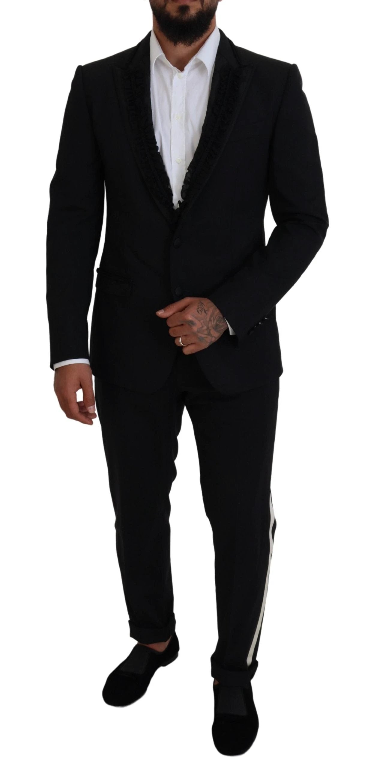 Dolce & Gabbana Black MARTINI Slim Fit Jacket Blazer by Dolce & Gabbana