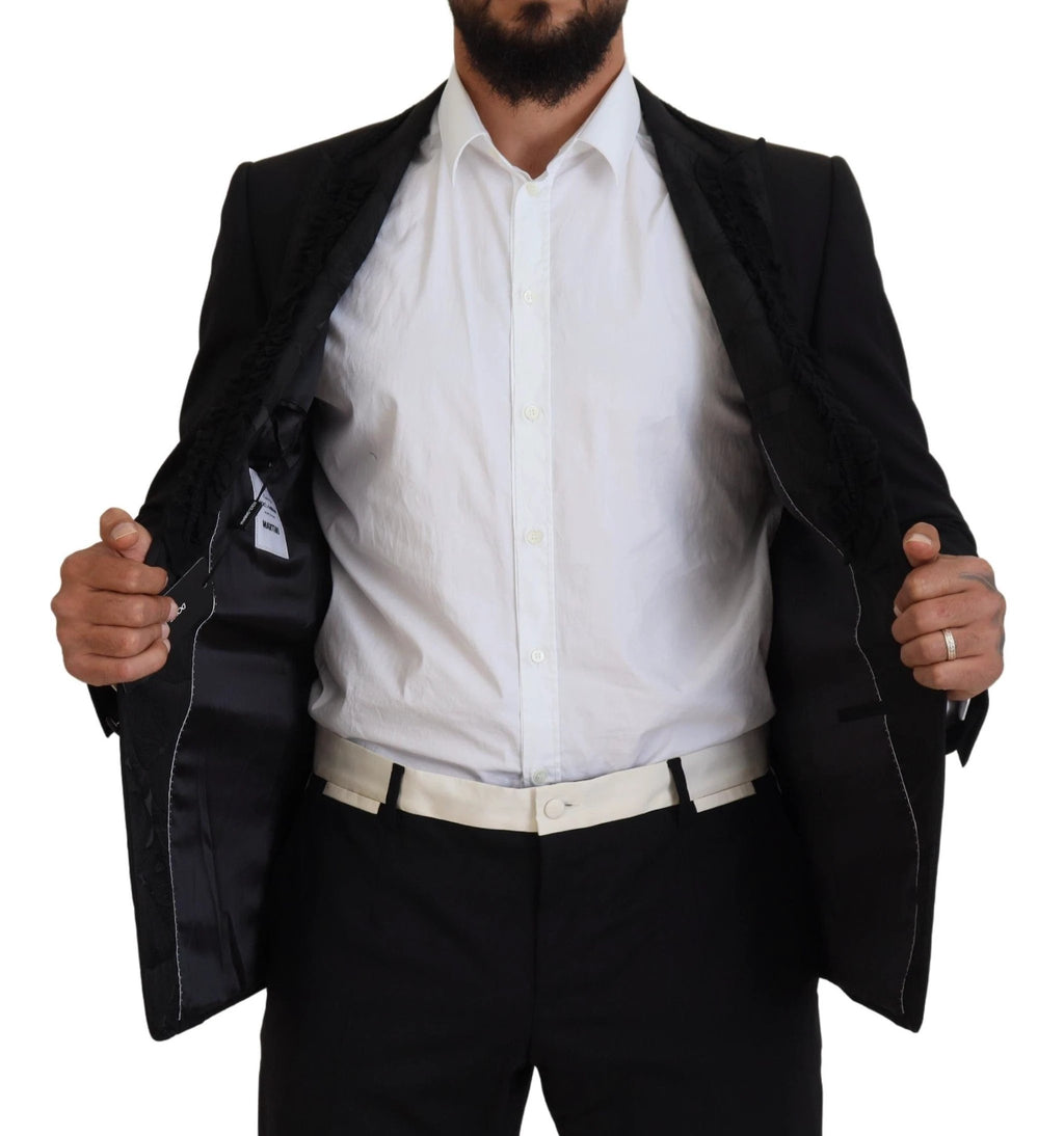 Dolce & Gabbana Black MARTINI Slim Fit Jacket Blazer by Dolce & Gabbana