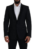 Dolce & Gabbana Black MARTINI Slim Fit Jacket Blazer by Dolce & Gabbana