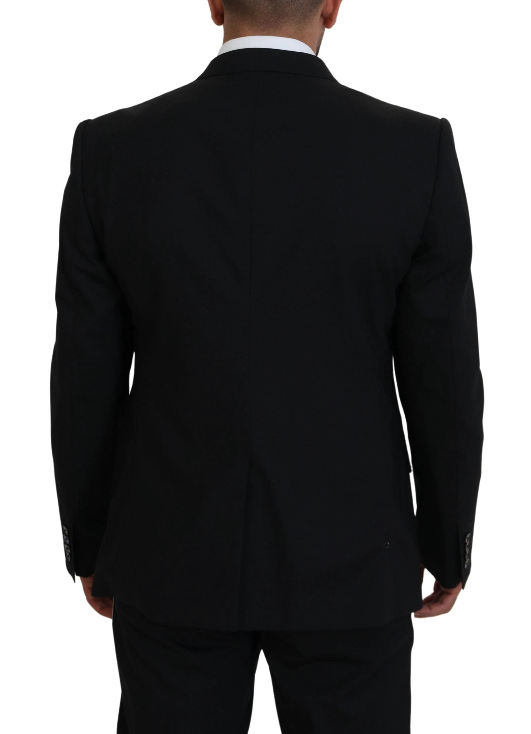 Dolce & Gabbana Black Wool Stretch Slim Fit Jacket Blazer by Dolce & Gabbana