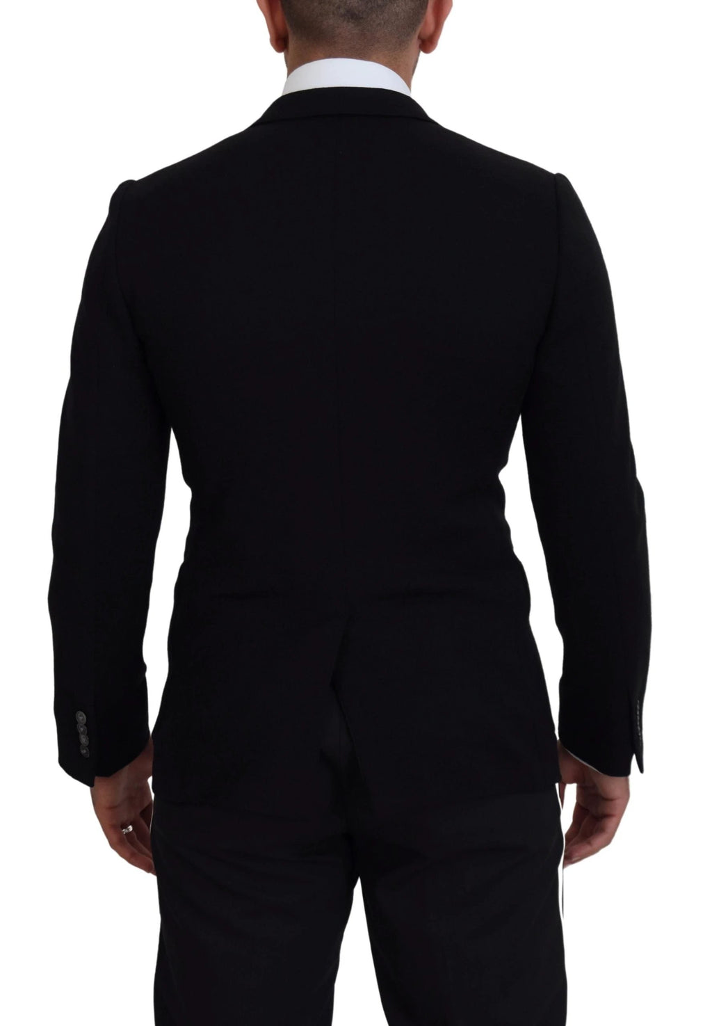 Dolce & Gabbana Black Wool Crown Slim Fit Jacket Blazer by Dolce & Gabbana