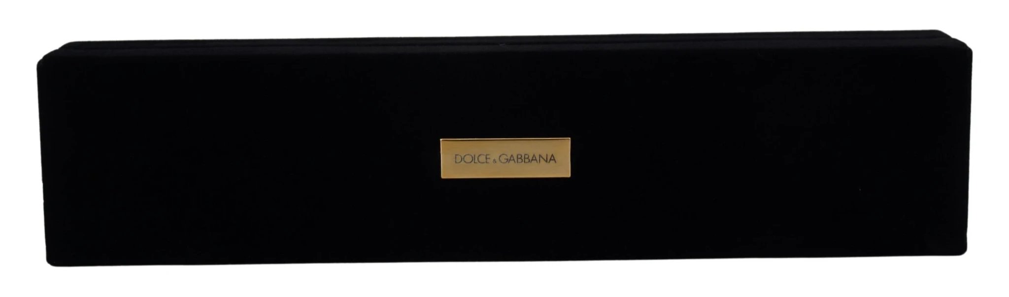 Dolce & Gabbana Black Velvet Logo Plaque Storage Bracelet Jewelry Box by Dolce & Gabbana