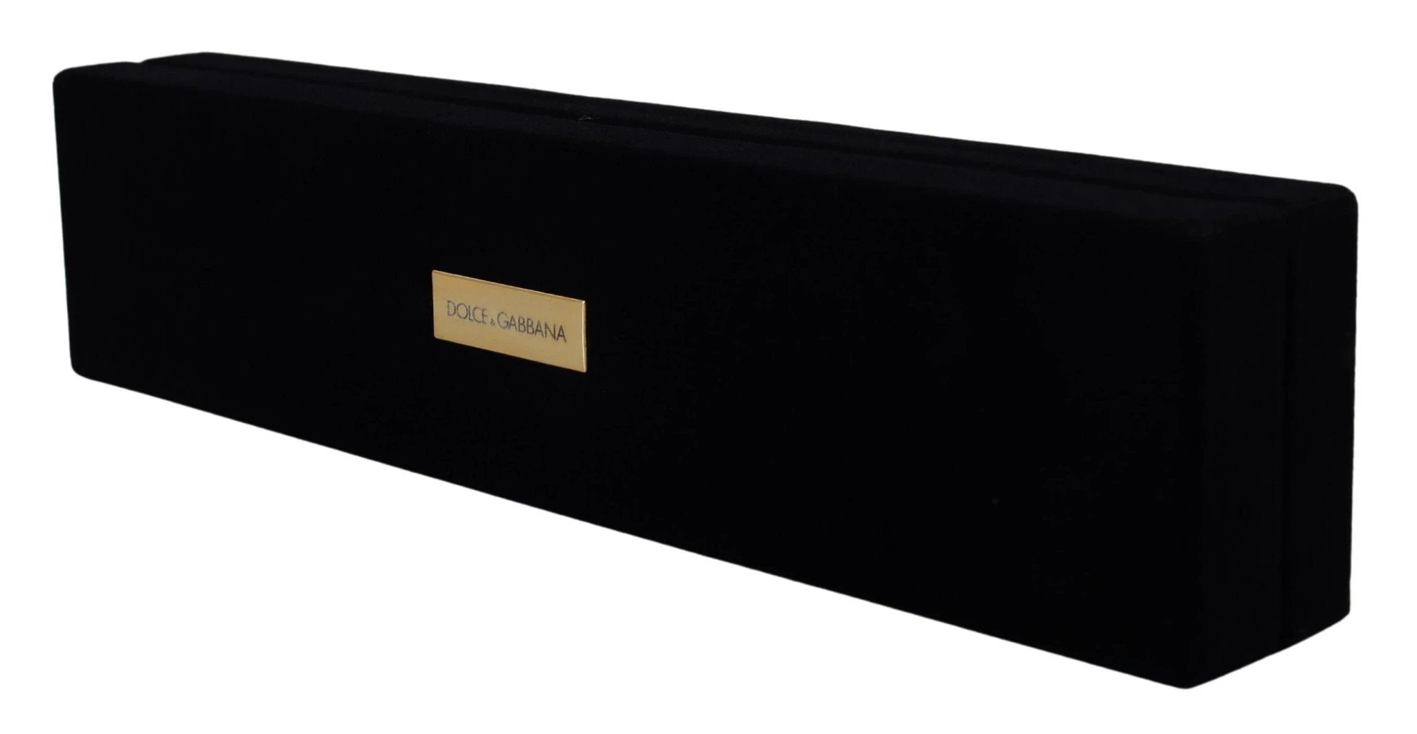 Dolce & Gabbana Black Velvet Logo Plaque Storage Bracelet Jewelry Box by Dolce & Gabbana