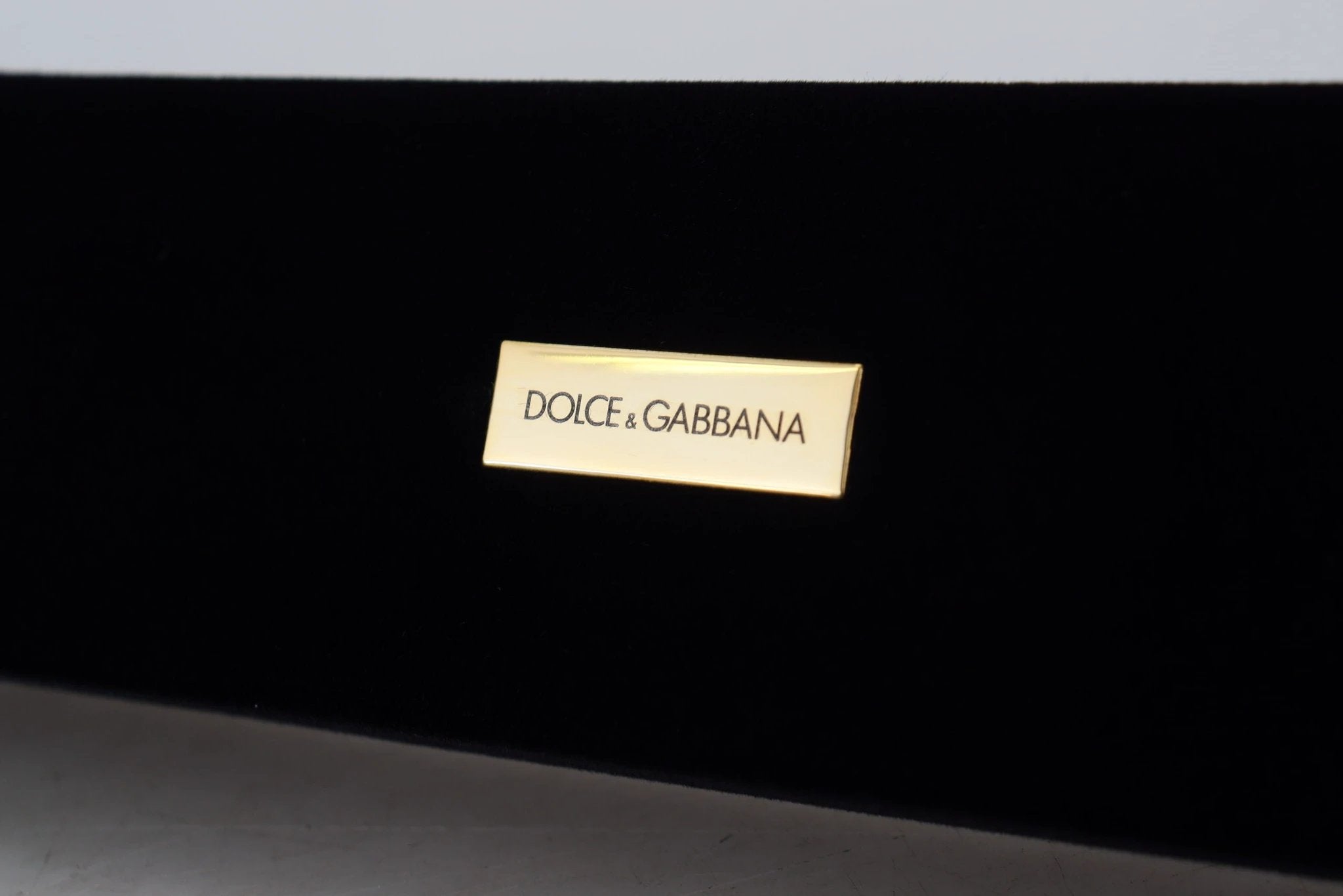 Dolce & Gabbana Black Velvet Logo Plaque Storage Bracelet Jewelry Box by Dolce & Gabbana