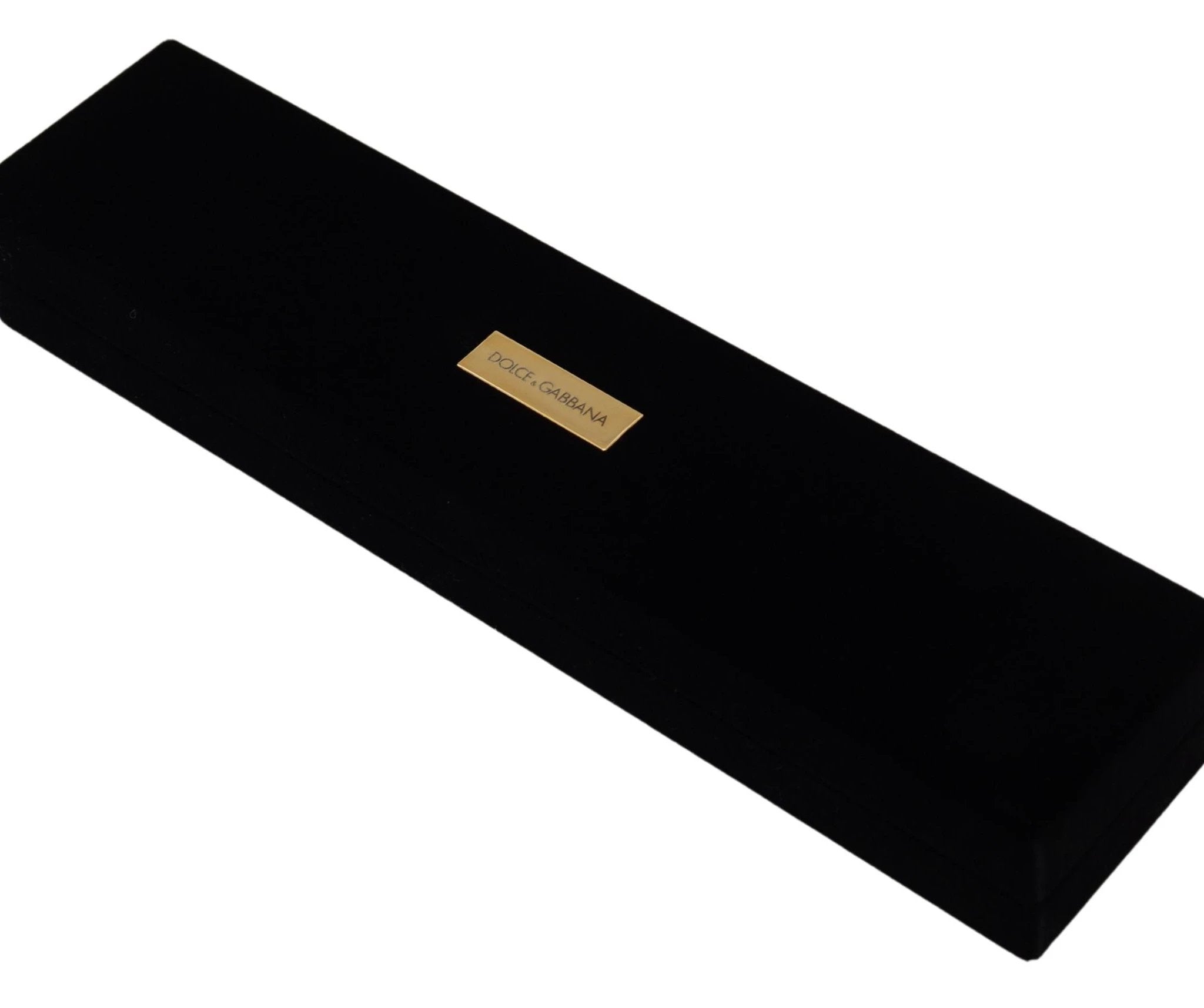 Dolce & Gabbana Black Velvet Logo Plaque Storage Bracelet Jewelry Box by Dolce & Gabbana