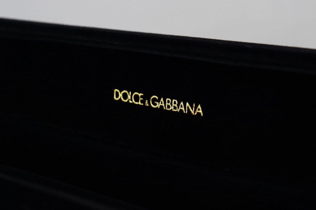 Dolce & Gabbana Black Velvet Logo Plaque Storage Bracelet Jewelry Box by Dolce & Gabbana