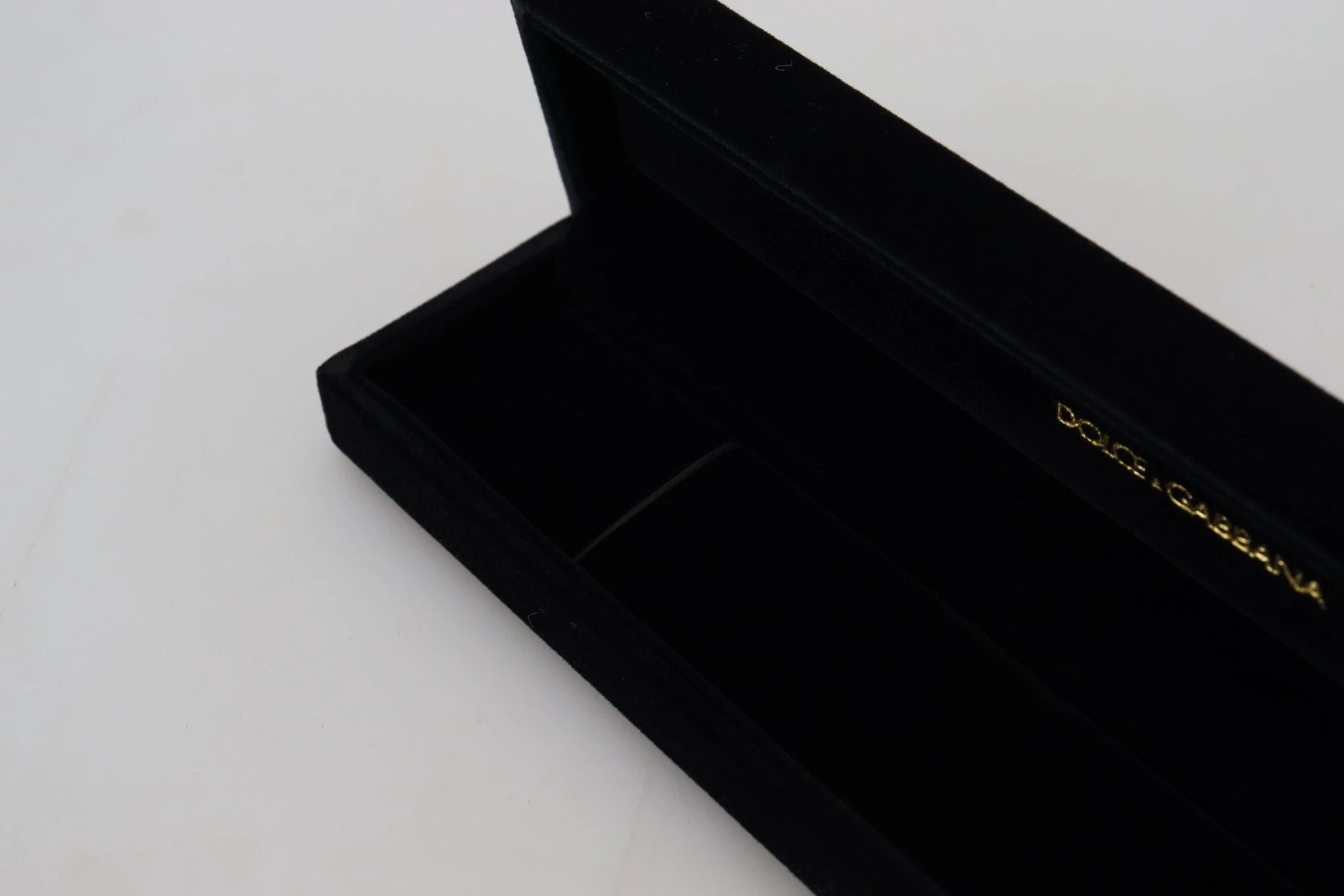 Dolce & Gabbana Black Velvet Logo Plaque Storage Bracelet Jewelry Box by Dolce & Gabbana