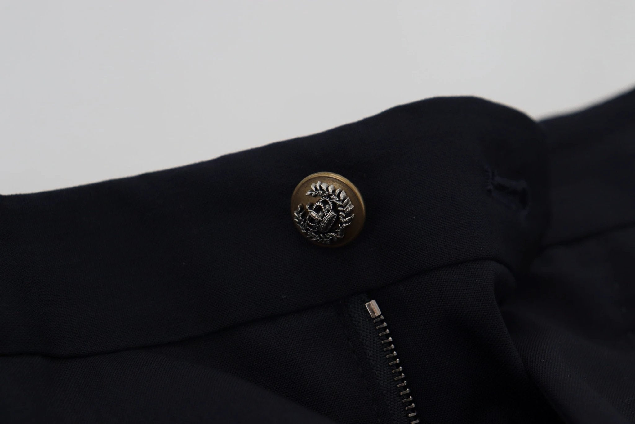 Dolce & Gabbana Black Wool Slim Formal Pants by Dolce & Gabbana