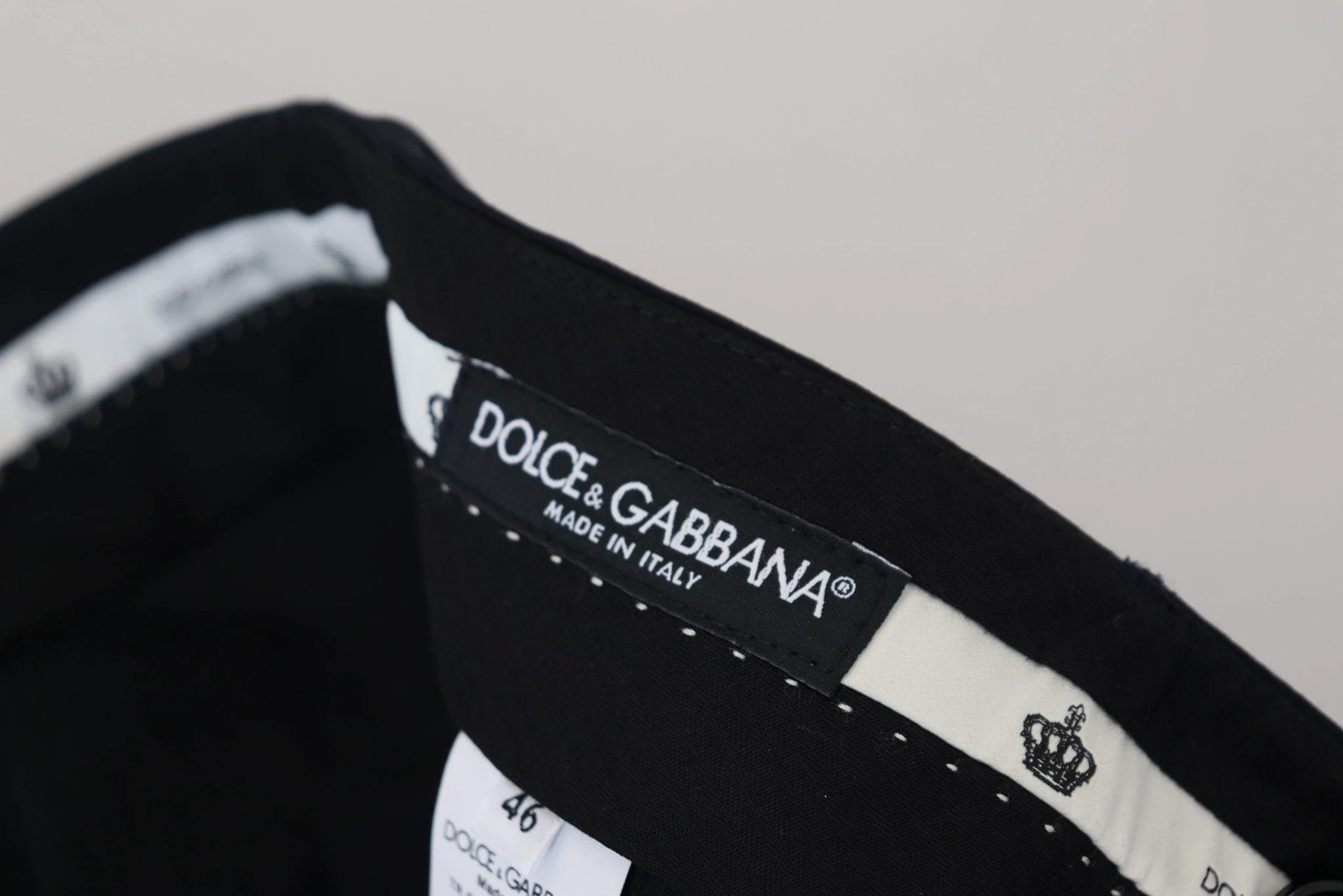 Dolce & Gabbana Black Wool Slim Formal Pants by Dolce & Gabbana