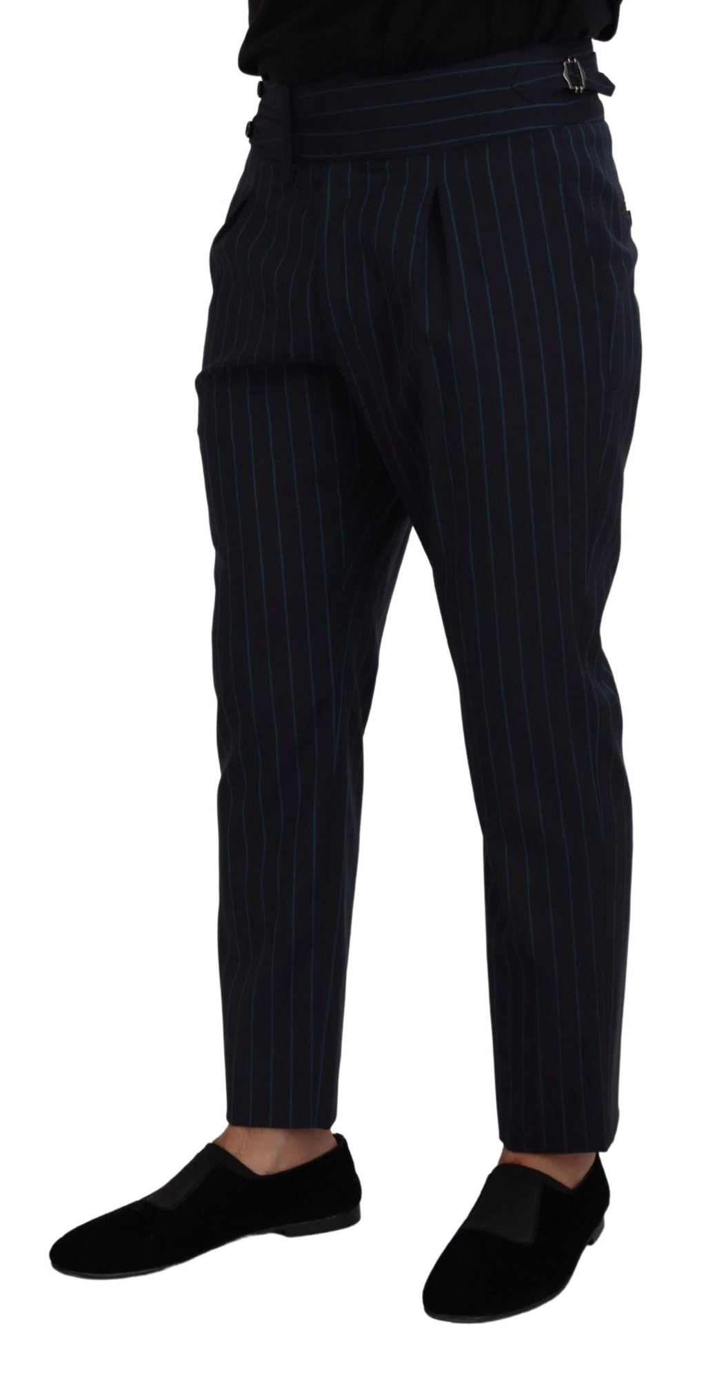 Dolce & Gabbana Blue Striped Men Formal Pants by Dolce & Gabbana