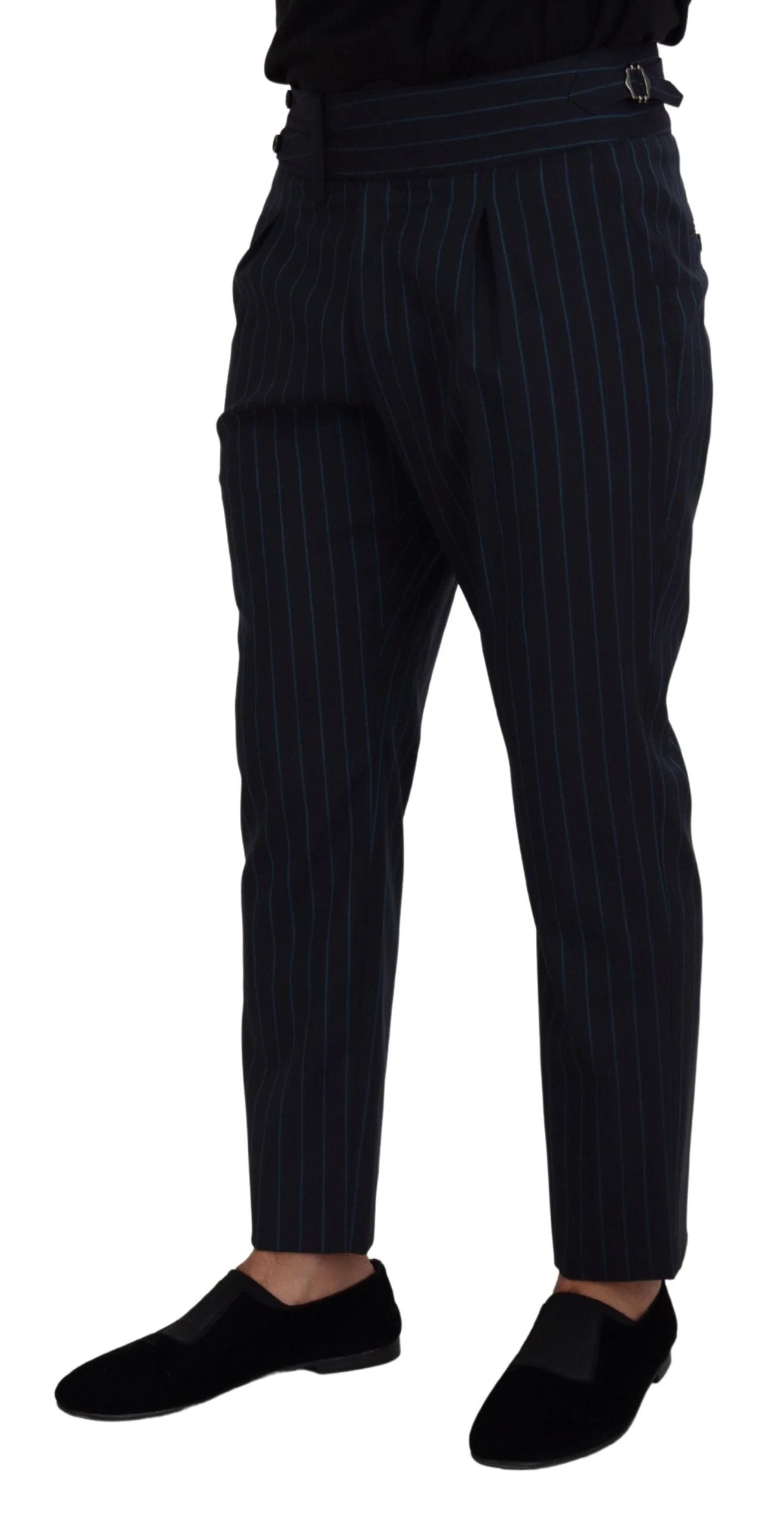 Dolce & Gabbana Blue Striped Men Formal Pants by Dolce & Gabbana