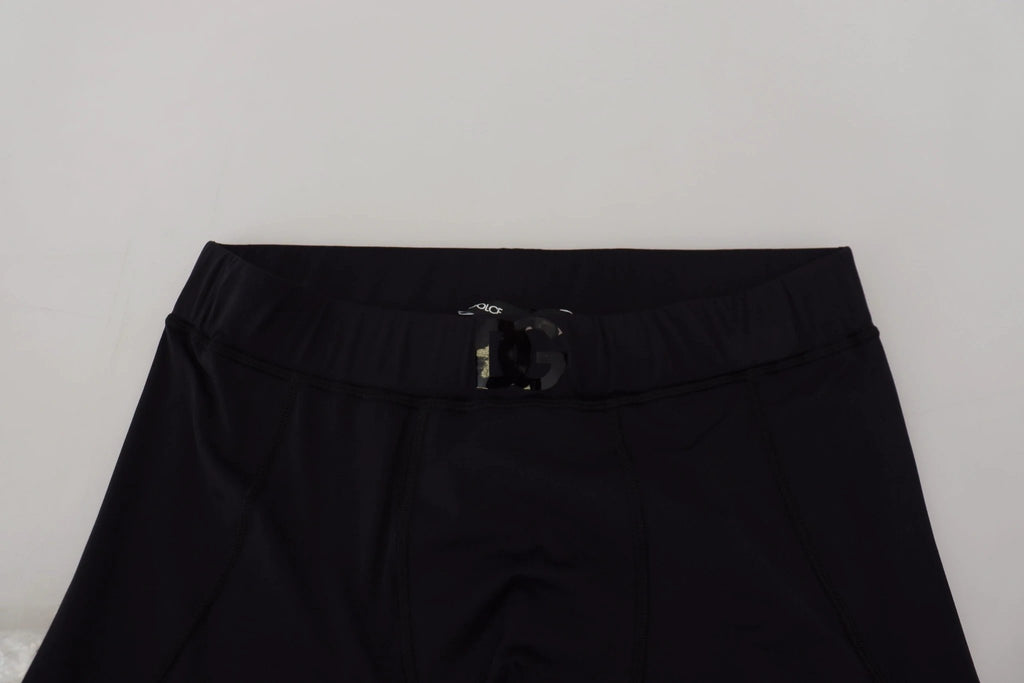 Dolce & Gabbana Black Nylon Slim Fit Stretch Pants by Dolce & Gabbana