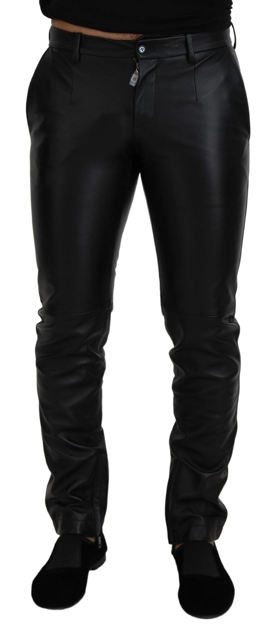 Dolce & Gabbana Black Shiny Stretch Skinny Pants by Dolce & Gabbana