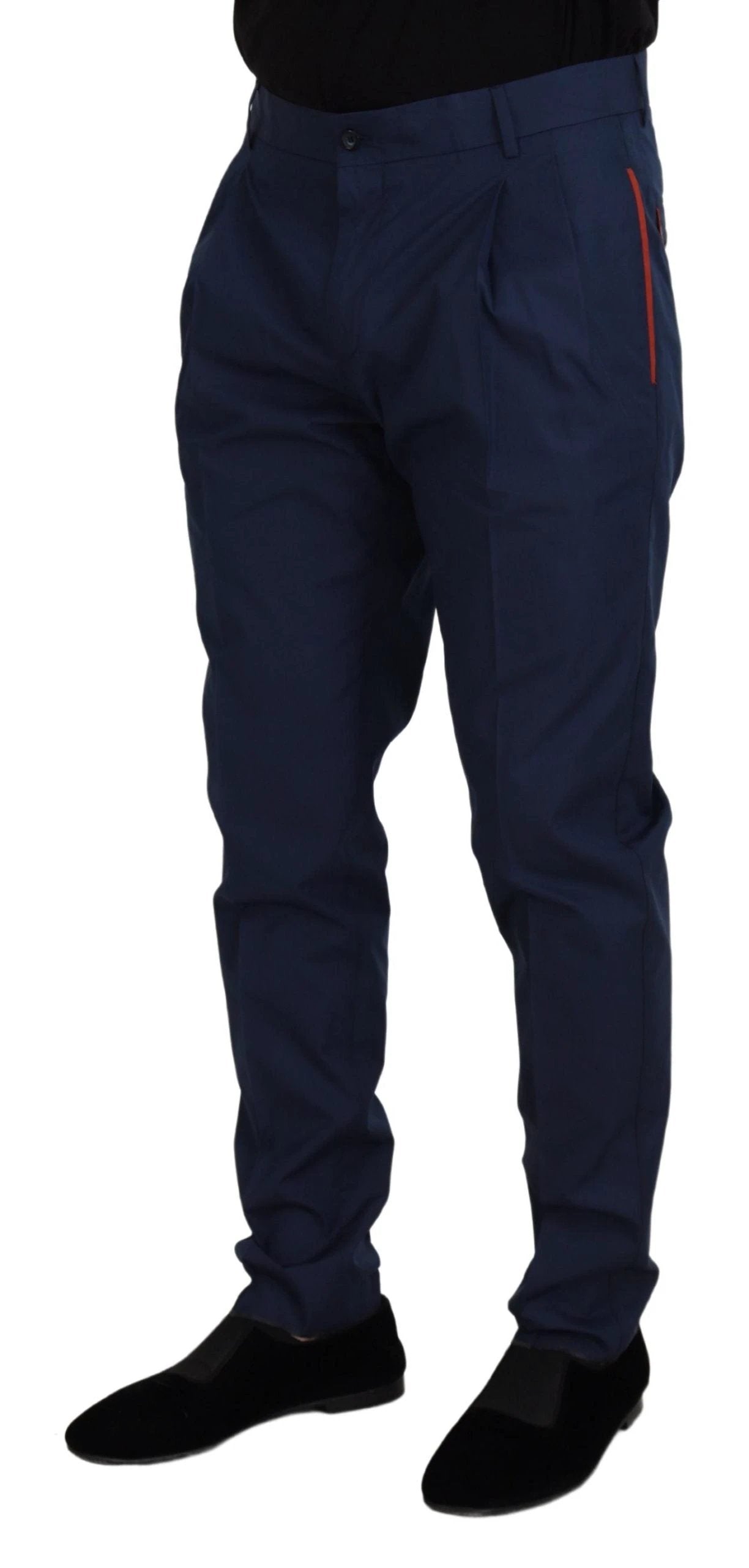 Dolce & Gabbana Blue Cotton Chino Formal Pants by Dolce & Gabbana