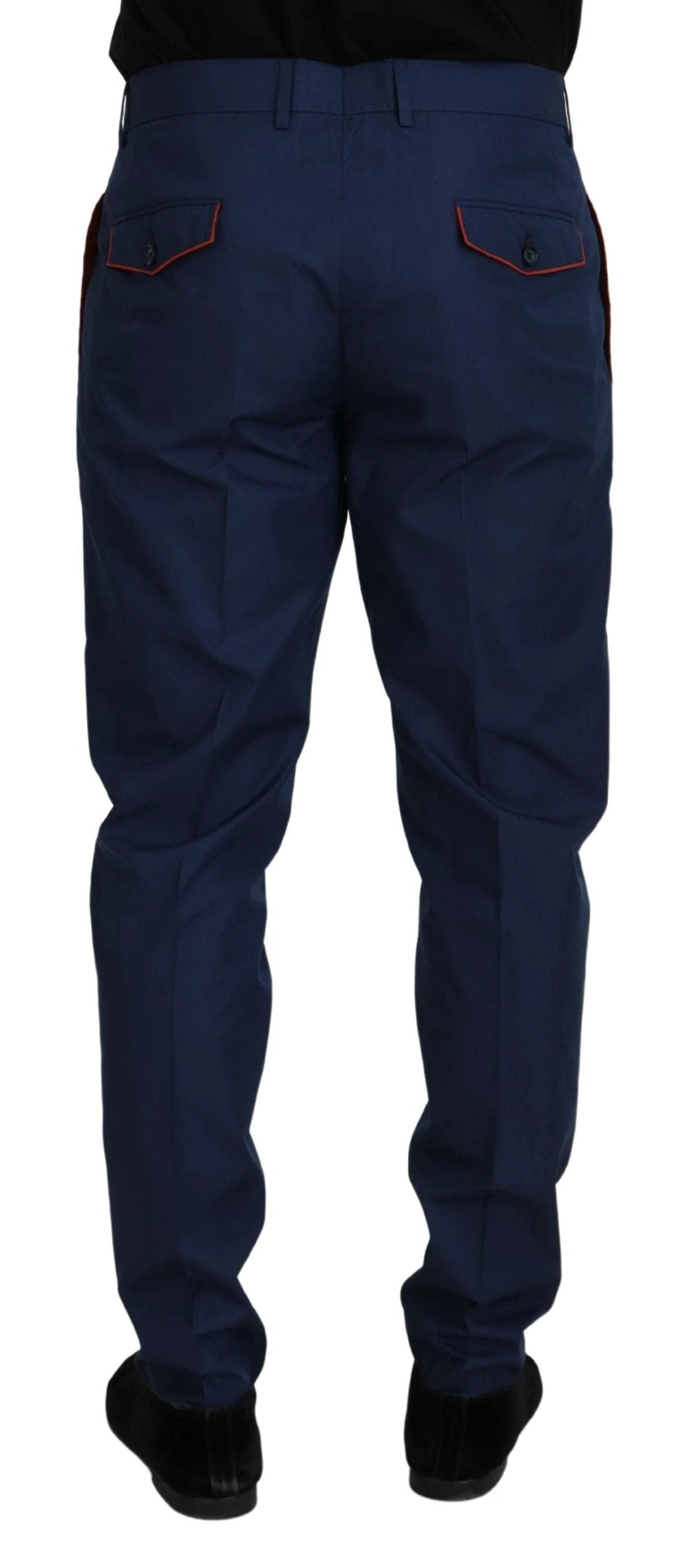 Dolce & Gabbana Blue Cotton Chino Formal Pants by Dolce & Gabbana