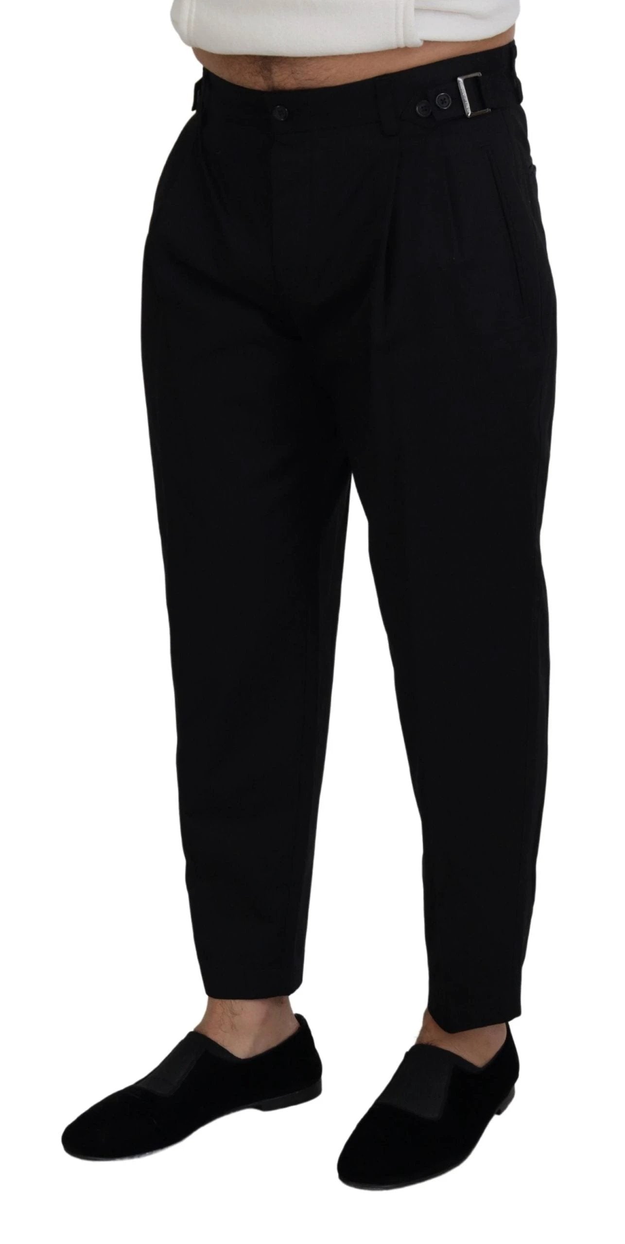 Dolce & Gabbana Black Cotton Chino Formal Pants by Dolce & Gabbana
