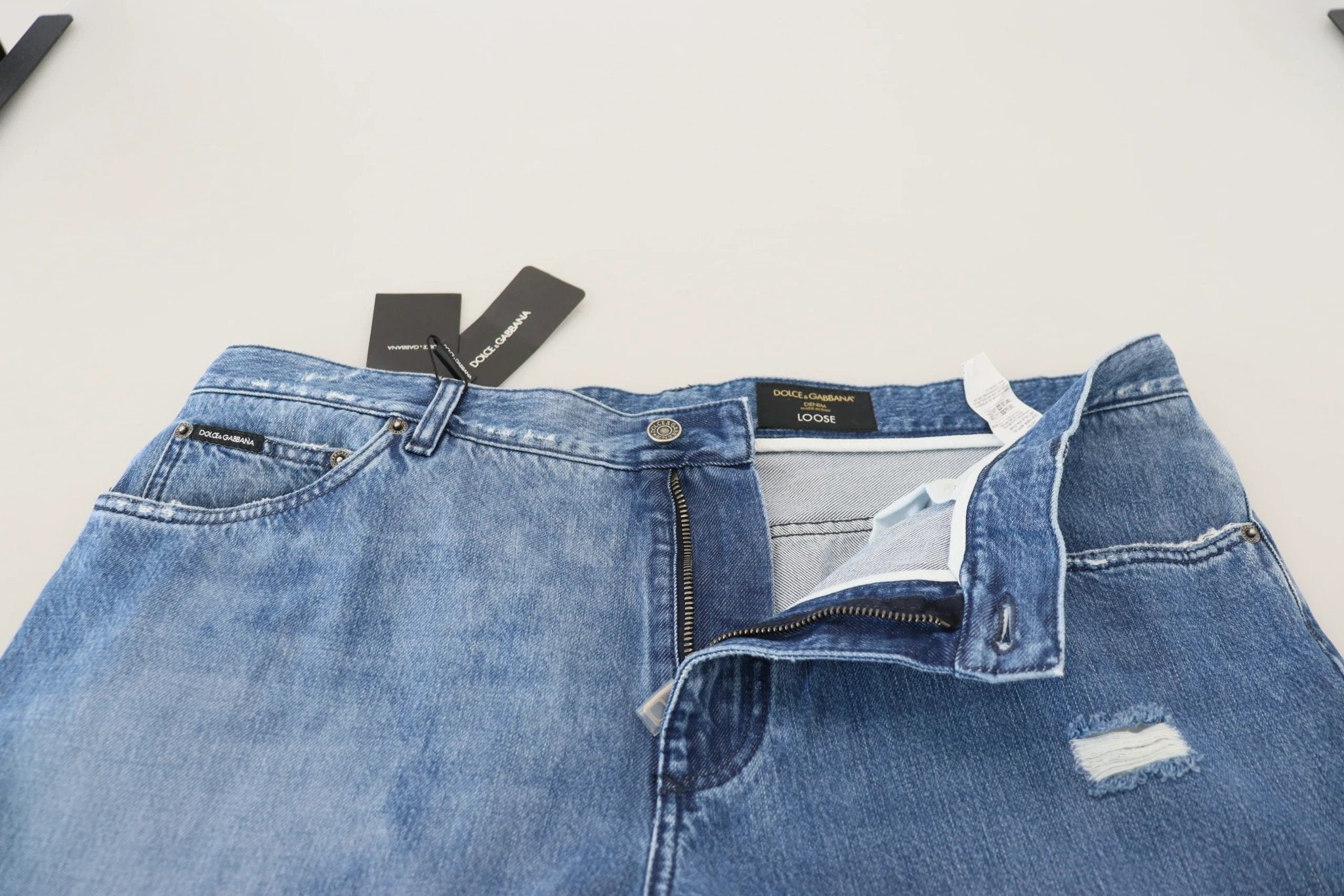 Dolce & Gabbana Blue Washed Cotton Casual Denim Jeans by Dolce & Gabbana