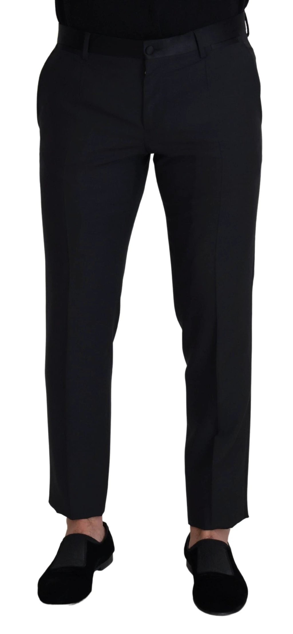 Dolce & Gabbana Black Wool Men Formal Pants by Dolce & Gabbana