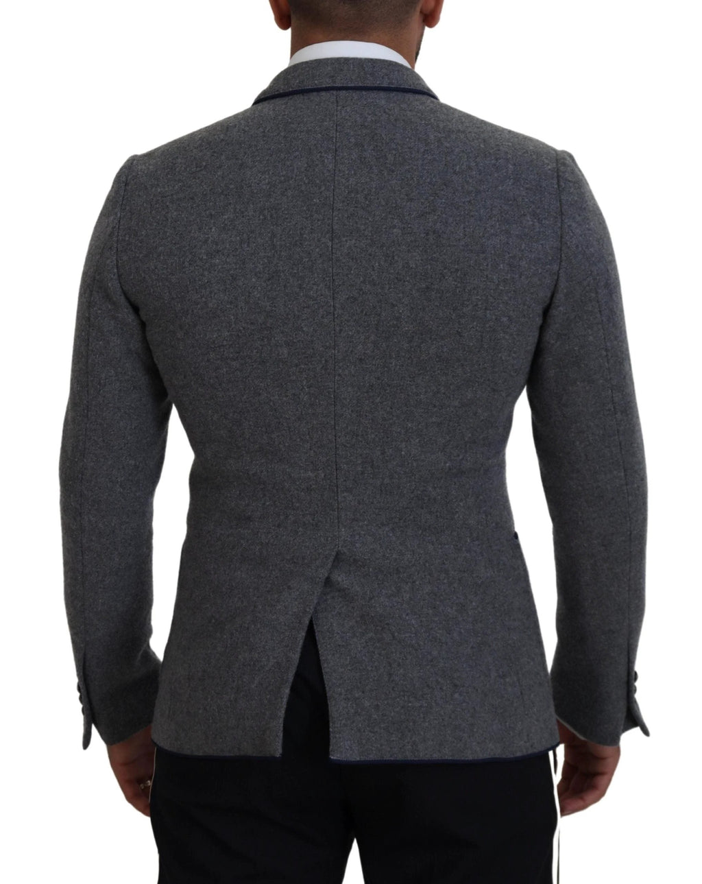 Dolce & Gabbana Gray Wool Roses Slim Fit Jacket Blazer by Dolce & Gabbana