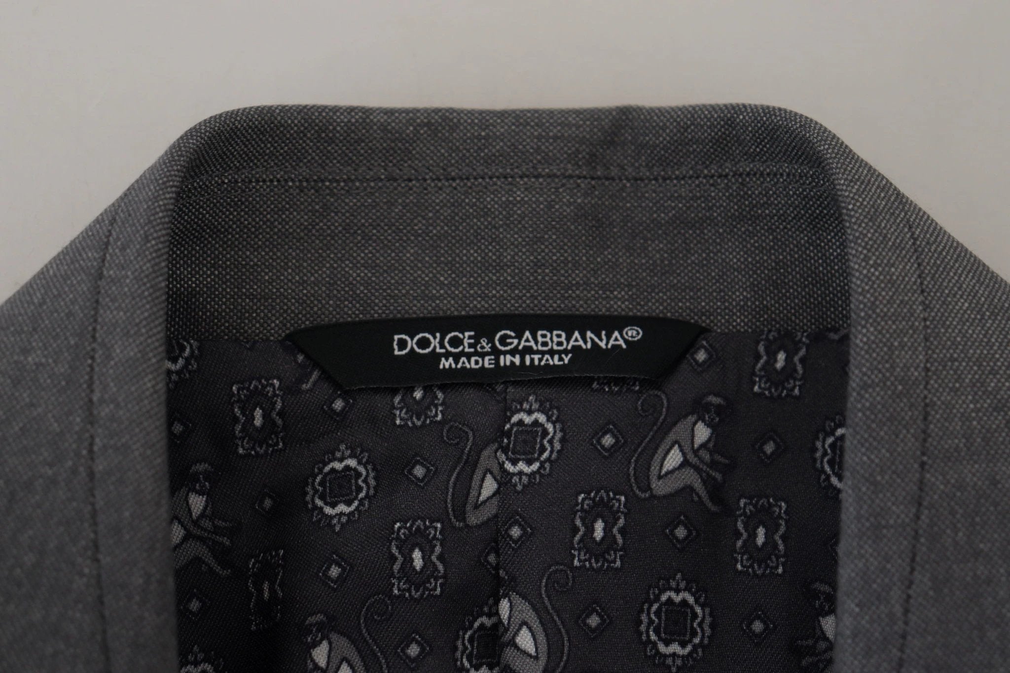 Dolce & Gabbana Gray Wool Silk Slim Fit Jacket Blazer by Dolce & Gabbana