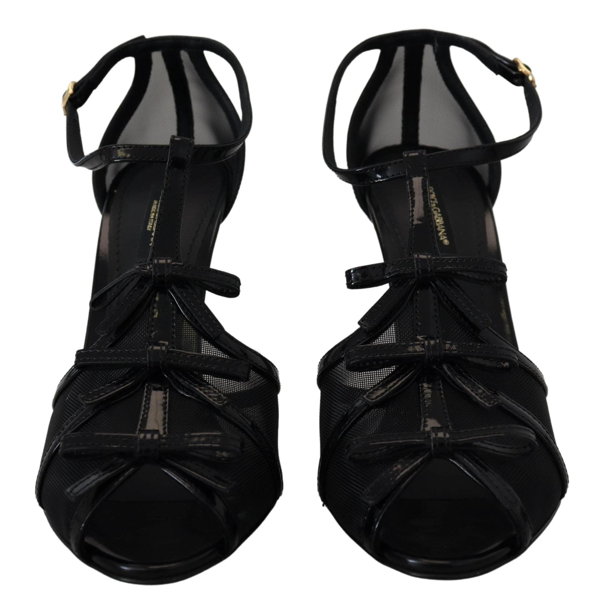 Dolce & Gabbana Black Stiletto High Heels Sandals Shoes by Dolce & Gabbana