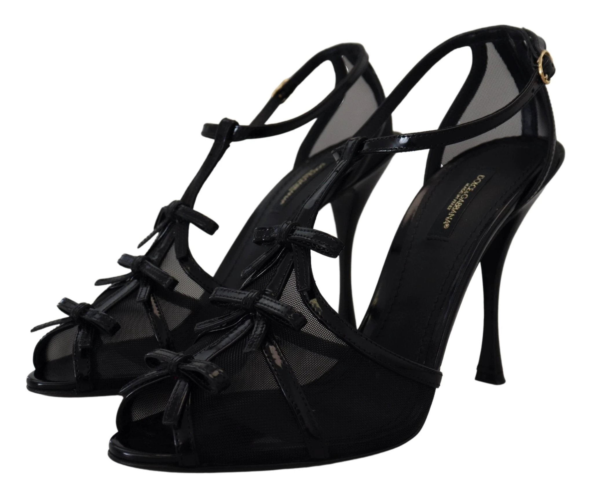 Dolce & Gabbana Black Stiletto High Heels Sandals Shoes by Dolce & Gabbana