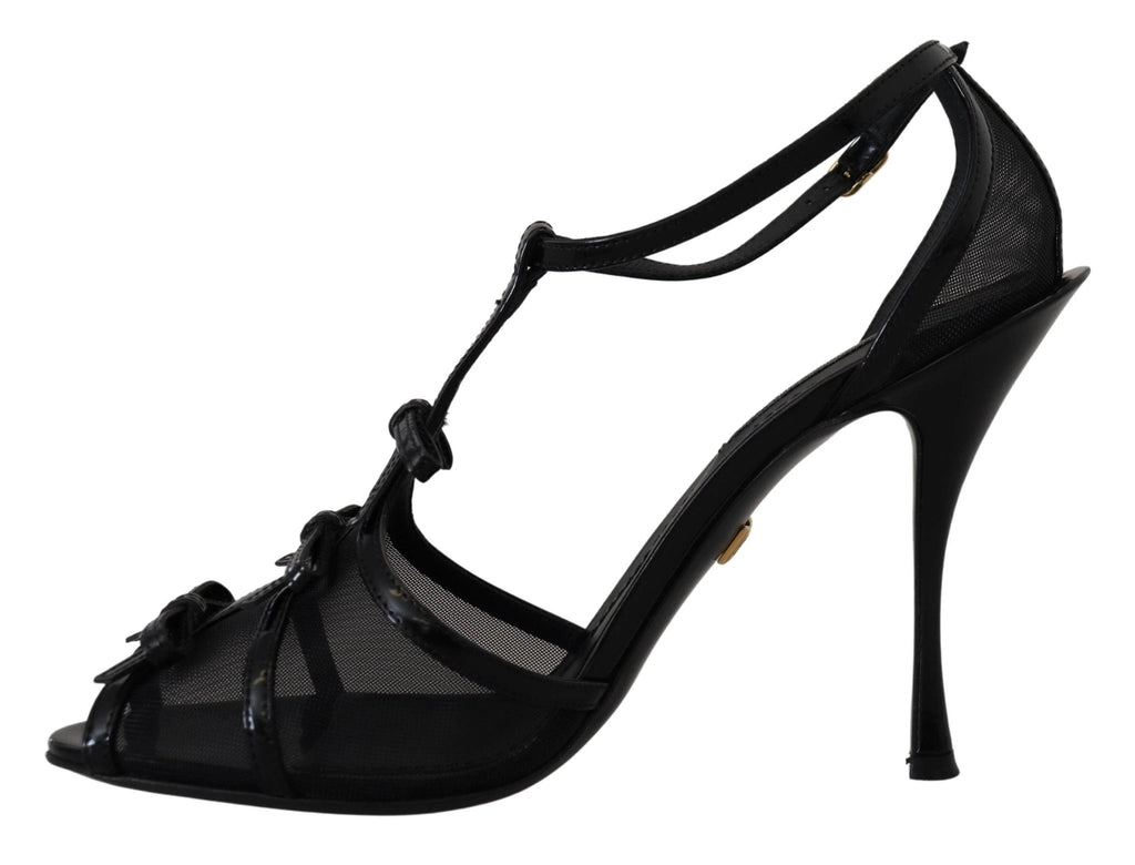 Dolce & Gabbana Black Stiletto High Heels Sandals Shoes by Dolce & Gabbana