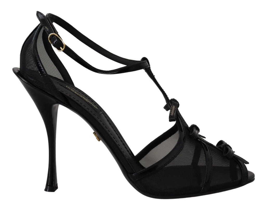 Dolce & Gabbana Black Stiletto High Heels Sandals Shoes by Dolce & Gabbana