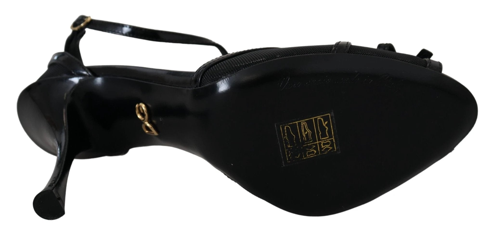 Dolce & Gabbana Black Stiletto High Heels Sandals Shoes by Dolce & Gabbana