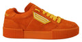 Dolce & Gabbana Orange Leather P.j. Tucker Sneakers Shoes by Dolce & Gabbana