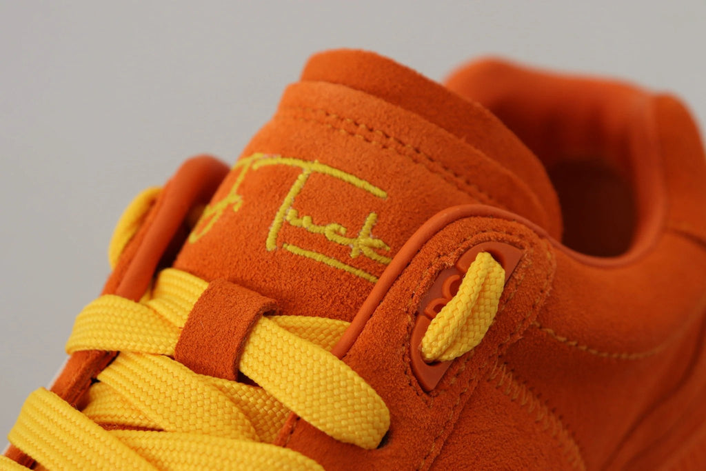 Dolce & Gabbana Orange Leather P.j. Tucker Sneakers Shoes by Dolce & Gabbana