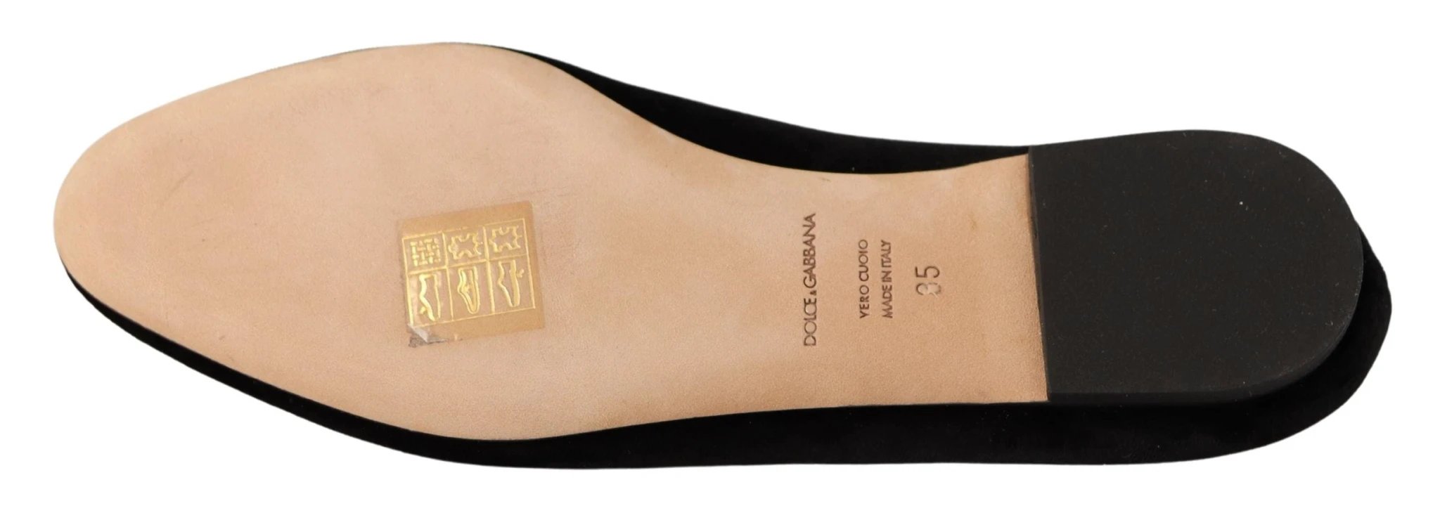 Dolce & Gabbana Black DG Sacred Heart Patch Slip On Flat Shoes by Dolce & Gabbana