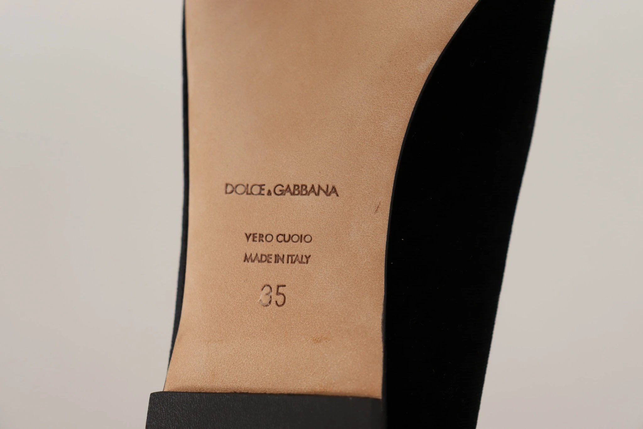 Dolce & Gabbana Black DG Sacred Heart Patch Slip On Flat Shoes by Dolce & Gabbana