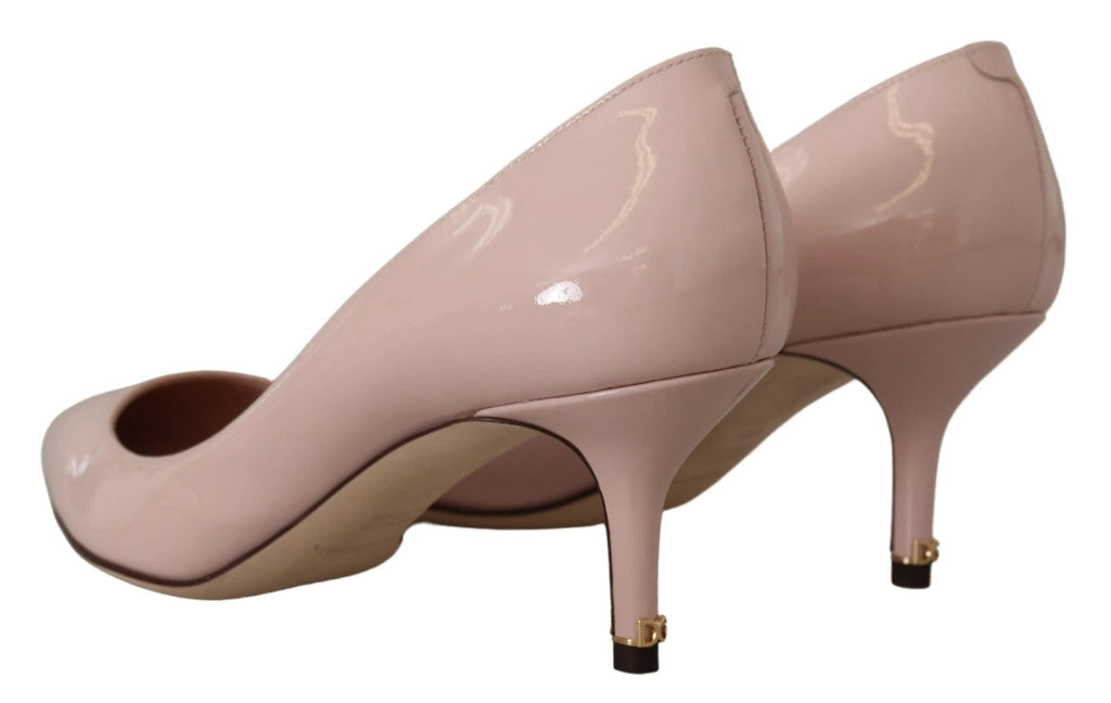 Dolce & Gabbana Pink Patent Leather Kitten Heels Pumps Shoes by Dolce & Gabbana