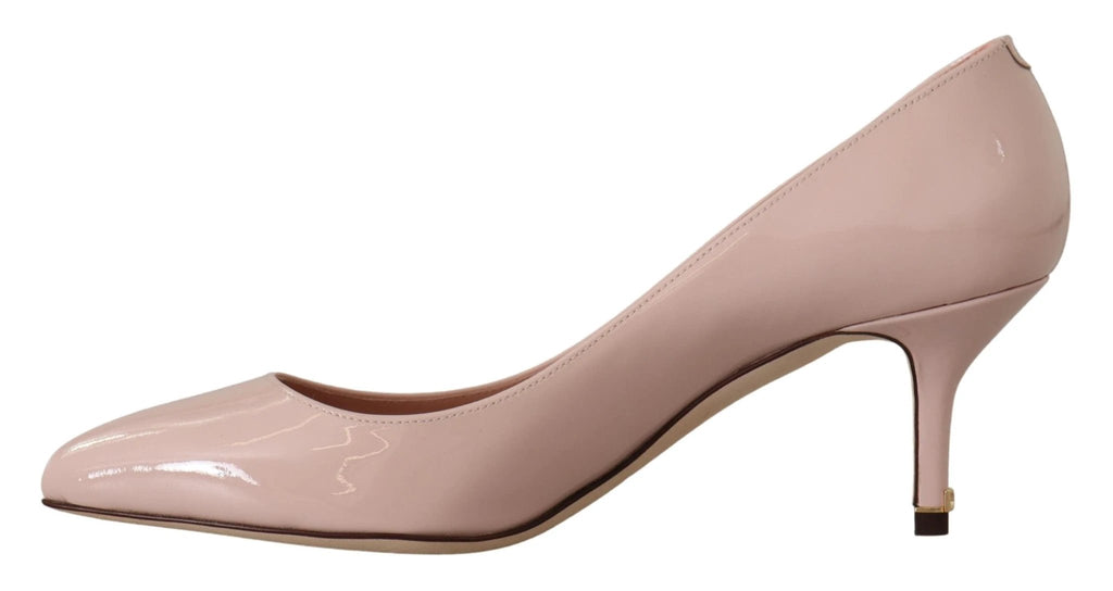 Dolce & Gabbana Pink Patent Leather Kitten Heels Pumps Shoes by Dolce & Gabbana