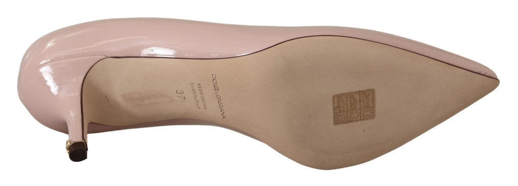 Dolce & Gabbana Pink Patent Leather Kitten Heels Pumps Shoes by Dolce & Gabbana