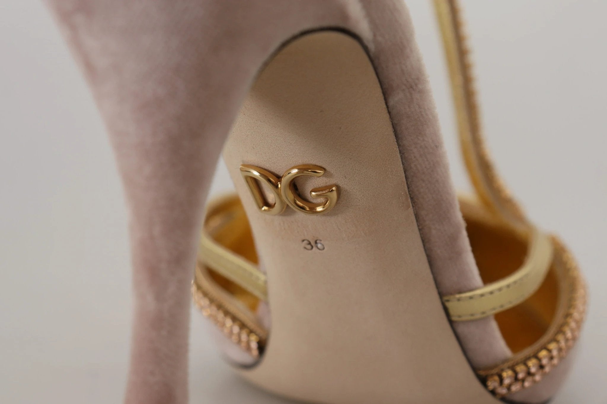 Dolce & Gabbana Pink Crystal T-strap Heels Pumps Shoes by Dolce & Gabbana