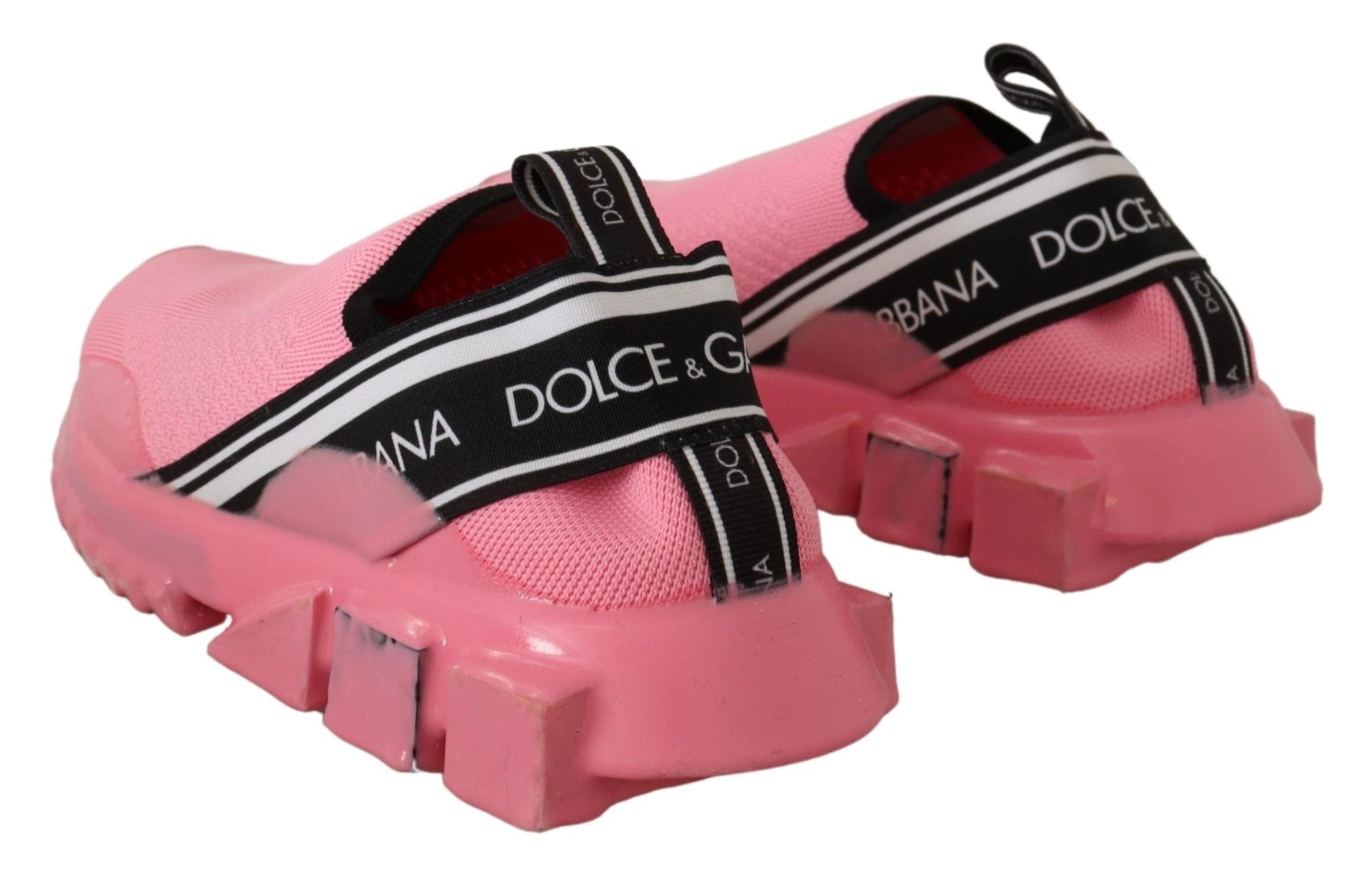 Dolce & Gabbana Pink Low Top Slip On Casual Sorrento Sneakers by Dolce & Gabbana