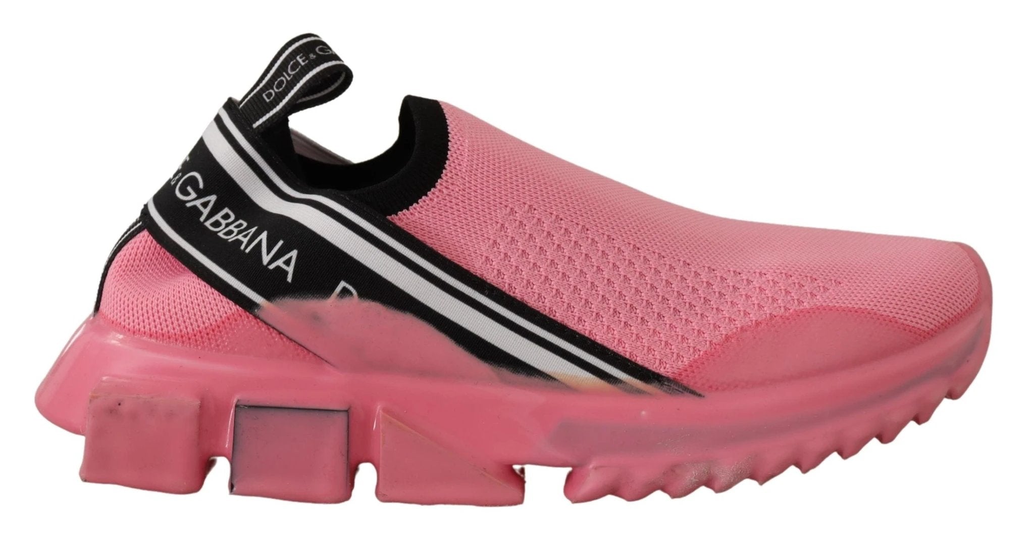 Dolce & Gabbana Pink Low Top Slip On Casual Sorrento Sneakers by Dolce & Gabbana