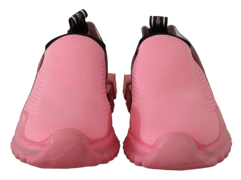 Dolce & Gabbana Pink Low Top Slip On Casual Sorrento Sneakers by Dolce & Gabbana