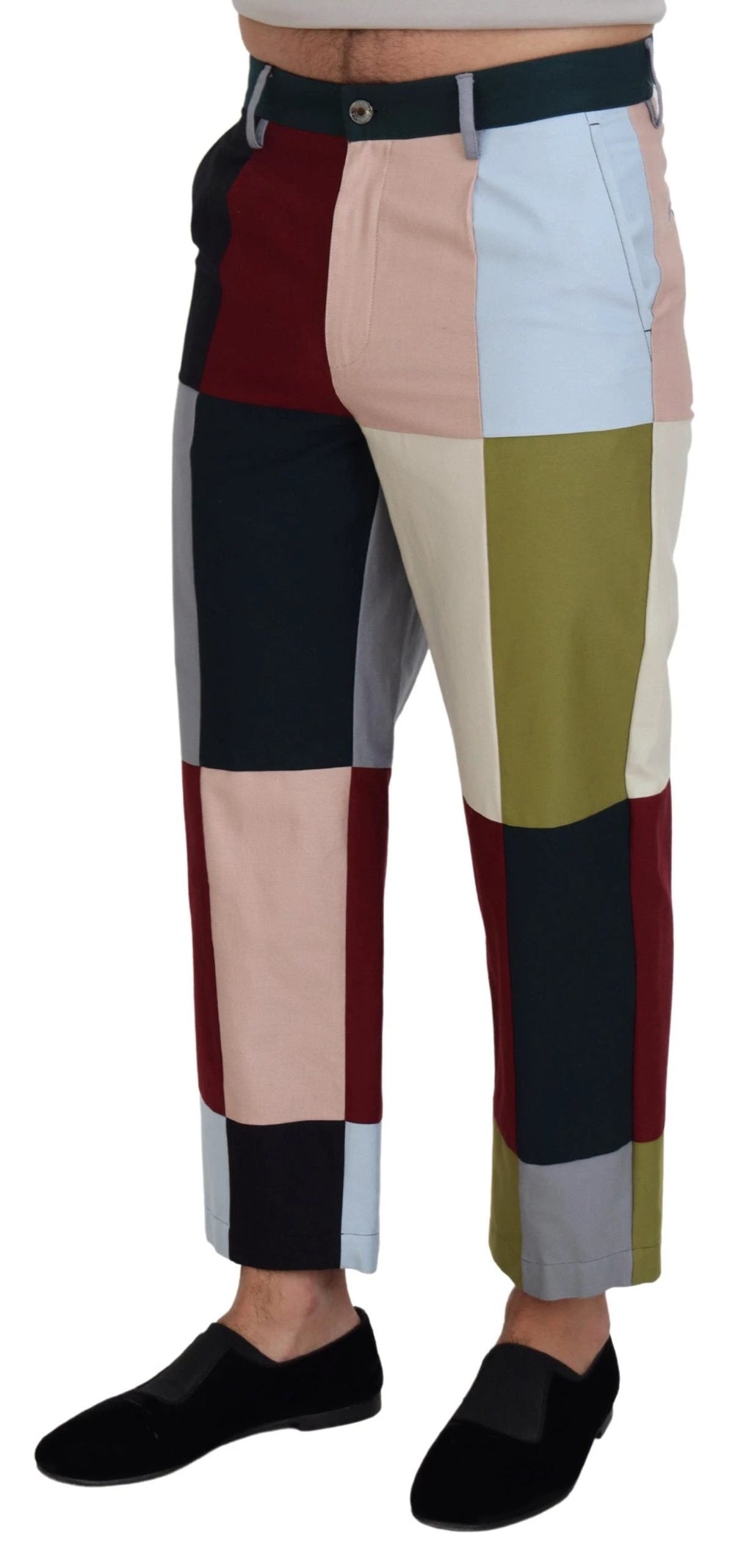Dolce & Gabbana Multicolor Cotton Patchwork Pants by Dolce & Gabbana