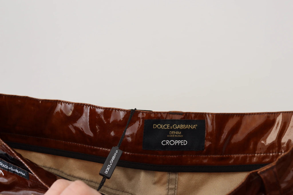 Dolce & Gabbana Multicolor Shining Slim Fit Men Denim Jeans by Dolce & Gabbana