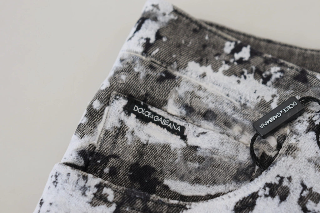 Dolce & Gabbana Multicolor Cotton Tie Dye Skinny Denim Jeans by Dolce & Gabbana