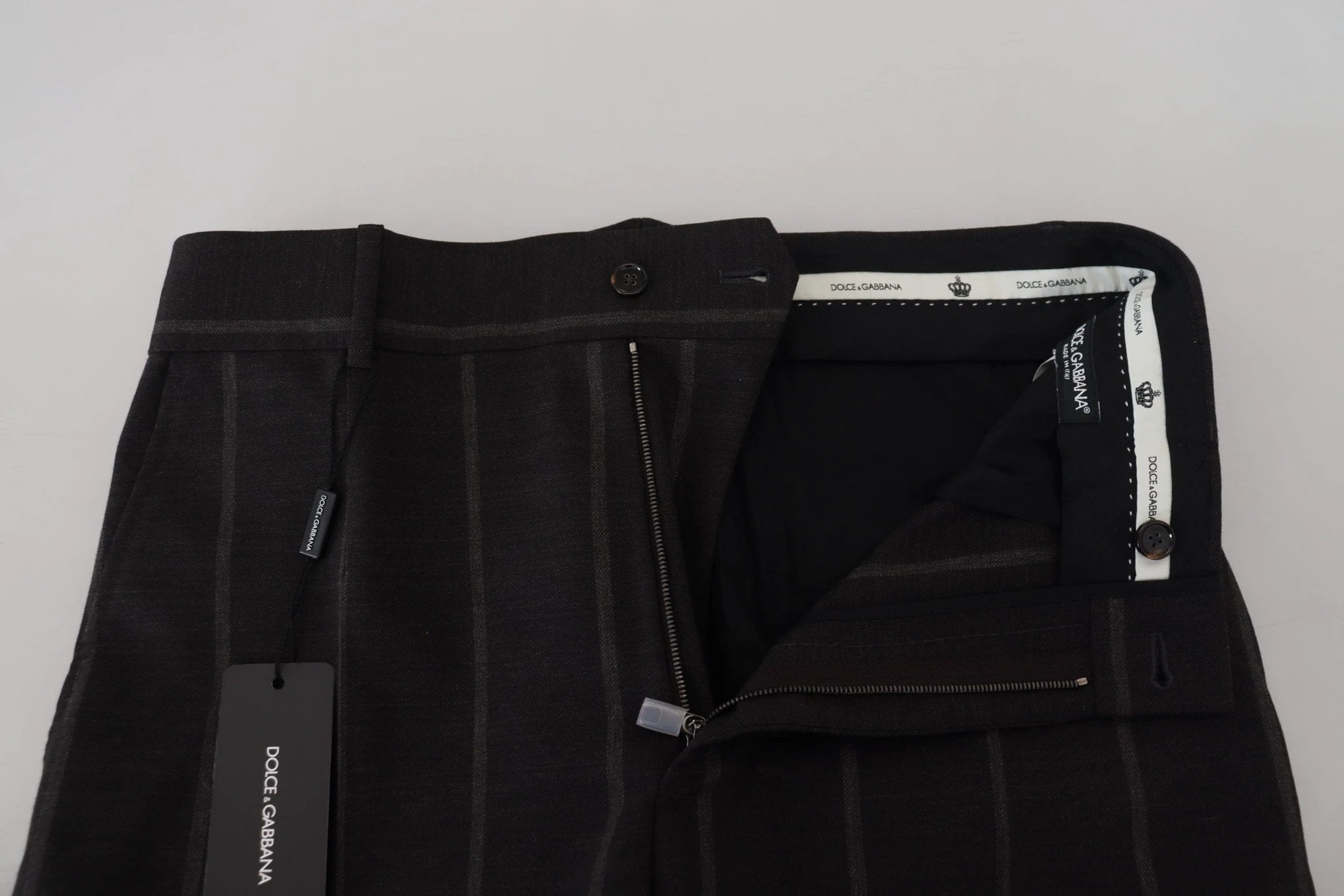 Dolce & Gabbana Black Wool Chino Formal Men Pants by Dolce & Gabbana