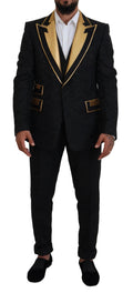 Dolce & Gabbana Black Gold Fantasy Tuxedo Slim Fit Suit by Dolce & Gabbana
