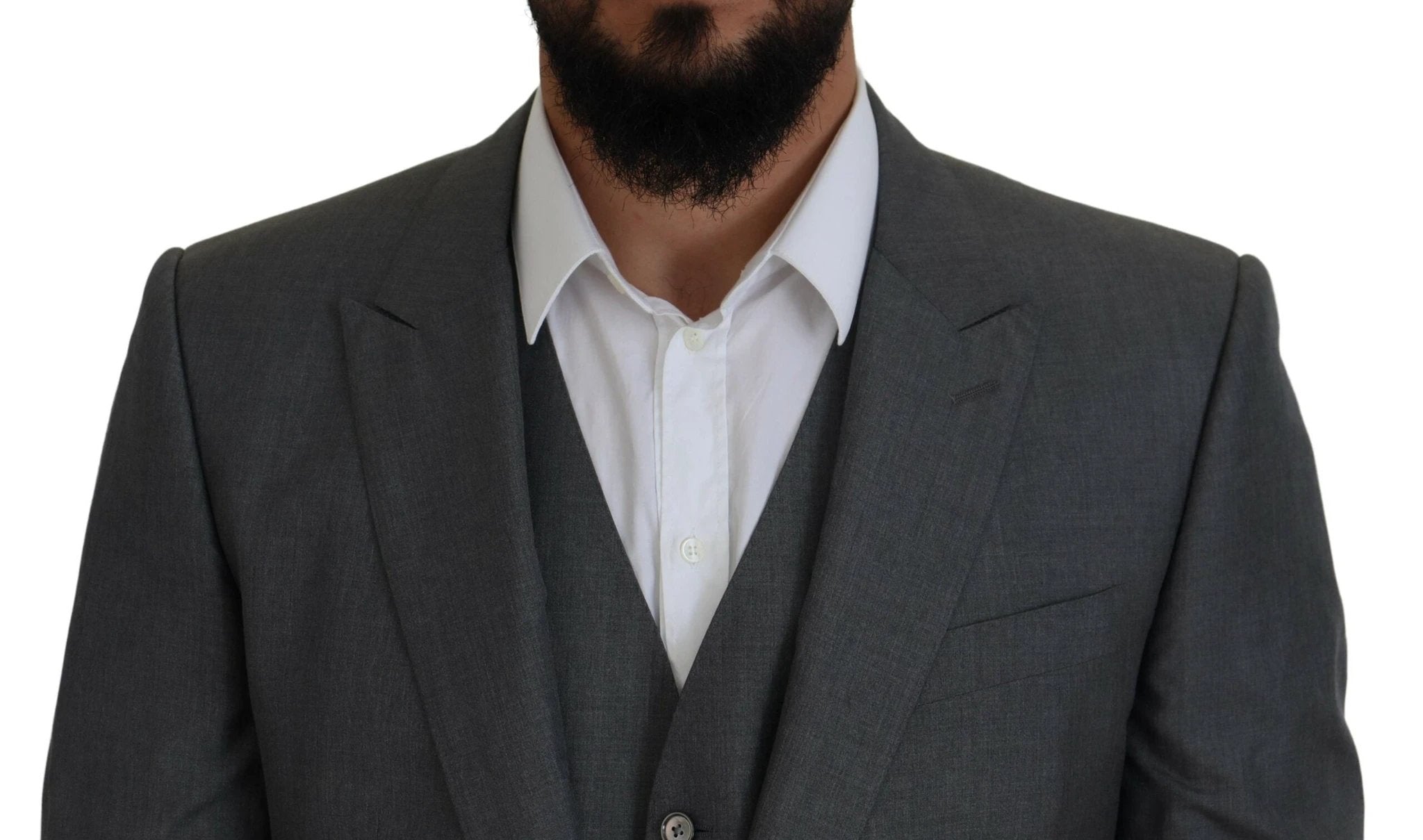Dolce & Gabbana Gray MARTINI 3 Piece Slim Fit Suit by Dolce & Gabbana
