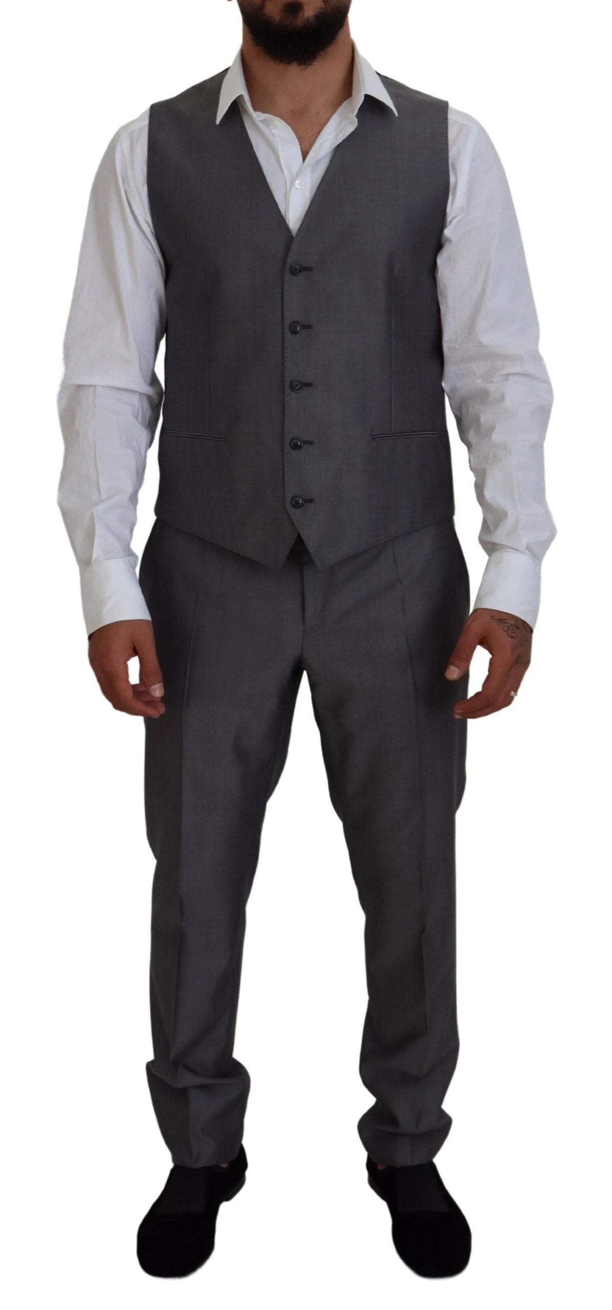 Dolce & Gabbana Gray SICILIA 3 Piece Slim Fit Suit by Dolce & Gabbana
