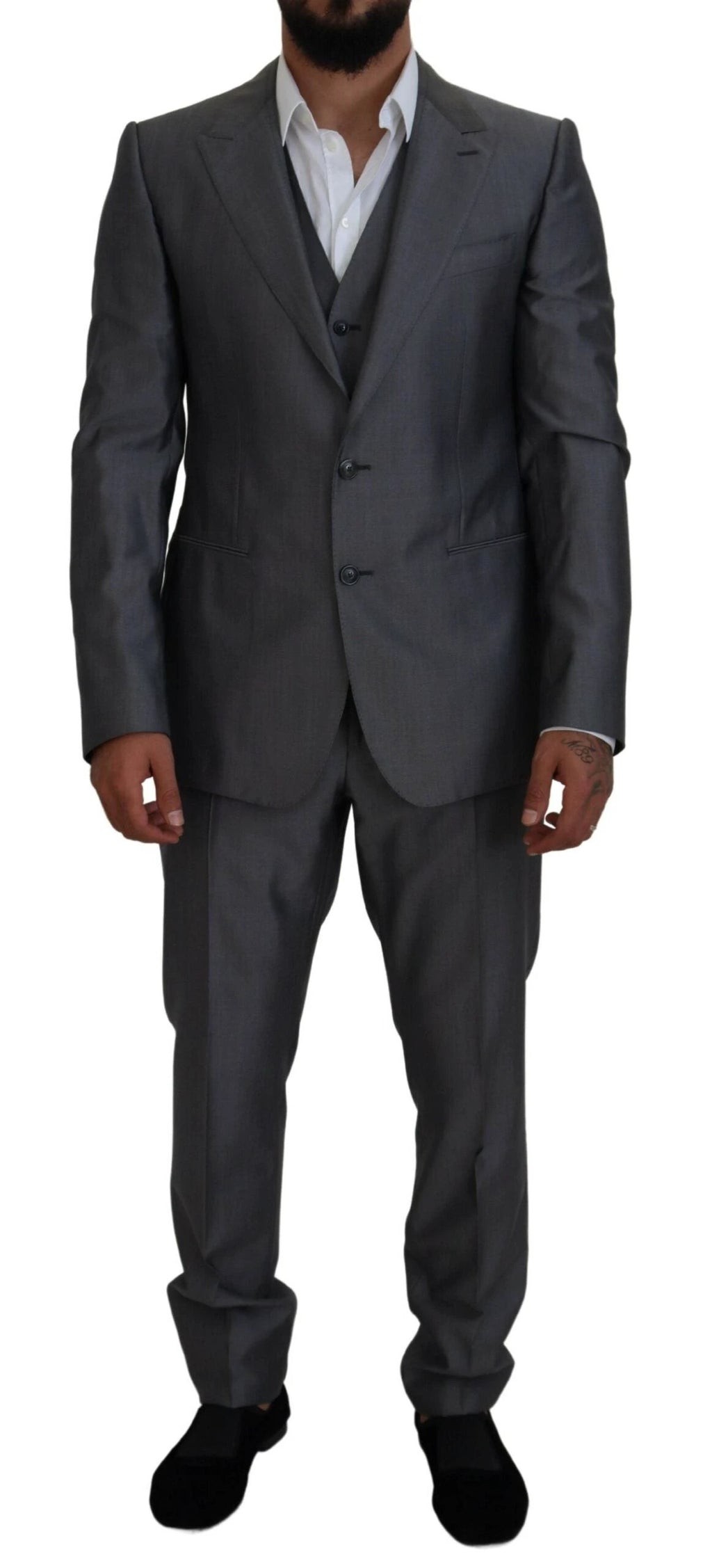 Dolce & Gabbana Gray SICILIA 3 Piece Slim Fit Suit by Dolce & Gabbana